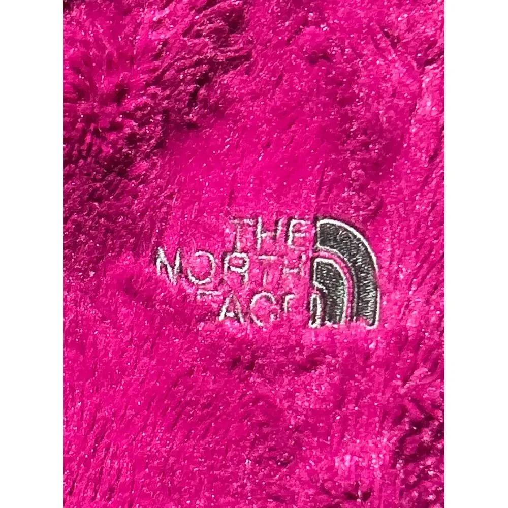 The North Face Jacket Girls Large Reversible Pink Fuzzy Teddy Mossbud Swirl - Picture 4 of 12